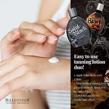 Millennium Tanning Products, Solid Black 100x (13.5 oz) and Insanely Black 60x (13.5 oz)