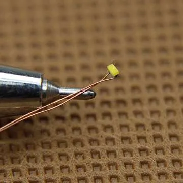 C0402WM 20pcs Pre-soldered Micro 0.1mm Copper Wired Warm White SMD Led 0402