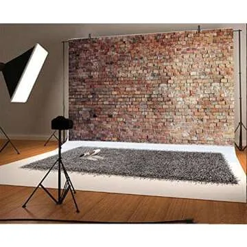 LFEEY 10x8ft Vintage Red Brick Wall Photo Backdrop Newborn Baby Girls Adults Portrait Photography Ba...