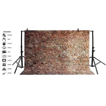 LFEEY 10x8ft Vintage Red Brick Wall Photo Backdrop Newborn Baby Girls Adults Portrait Photography Background Wallpaper Photo Studio Props
