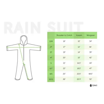 OAKI Rain Suit Waterproof for Kids and Toddlers