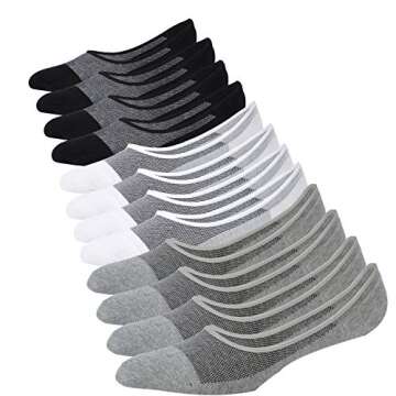 JORMATT 6 Pairs Invisible No Show Socks for All-Day Comfort