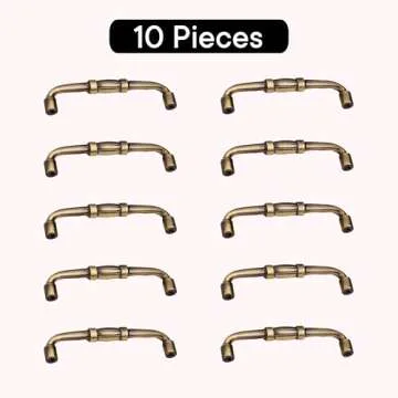 Indian Shelf 10 Brass Handles-4" Center to Center Cabinet Pulls-Bar Drawer Pulls Kitchen-Cabinet Hardware 4" Handle-Door Pulls-Drawer Handle-Antique Pulls-4" Hole Center-Cupboard Antique Door Handles