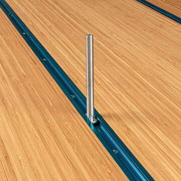 POWERTEC 1/4"-20 T Track Bolts 20 Pack for T Track, 3-1/2 Inch Long T Slot Bolts for Universal T Track, T Track Accessories for Woodworking Jigs and Fixtures (QTB1006)