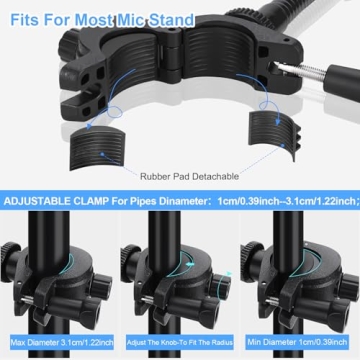 MLEJIAKJ Mic Stand Phone Holder for Smartphones
