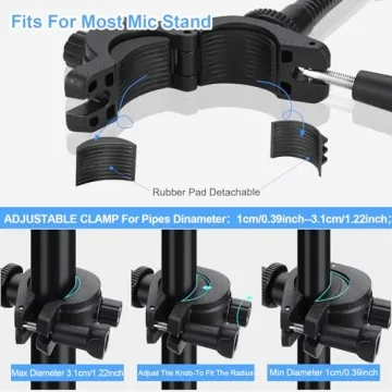 MLEJIAKJ Mic Stand Phone Holder for Smartphones