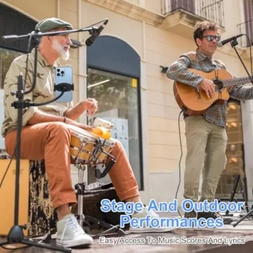 MLEJIAKJ Mic Stand Phone Holder for Smartphones