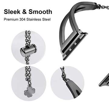 Secbolt Stainless Steel Bands Compatible with Apple Watch Band 38mm 40mm 41mm 42mm 44mm 45mm 46mm 49mm iWatch Series 10/9/Ultra/SE/8/7/6/5/4/3/2/1, Dressy Metal Bangle Bracelet Women