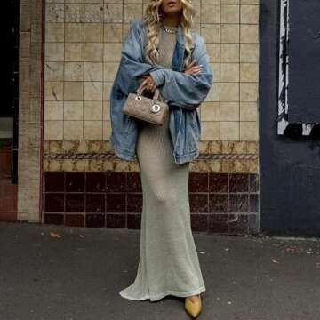 SOOKABEILA Women Crochet Knit Cover Up Maxi Dress Y2K Sheer Mesh Long Dress Sexy Backless Bikini Bathing Suit Coverups(E-1 Crochet Green,S)