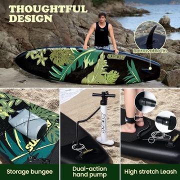 Susiebay 11ft Inflatable SUP Board with Accessories