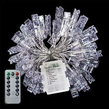 Brighter MZD8391 Dimmable 50 LED Clip String Lights