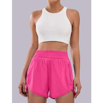 BMJL Women's Running Shorts - Stylish High Waisted, Quick Dry Athletic Wear