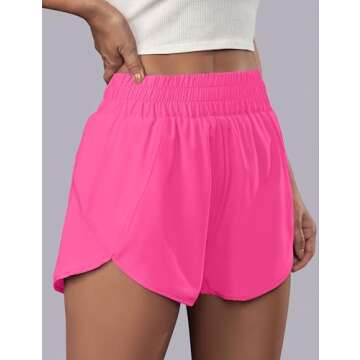 BMJL Women's Running Shorts High Waisted Quick Dry Fitness