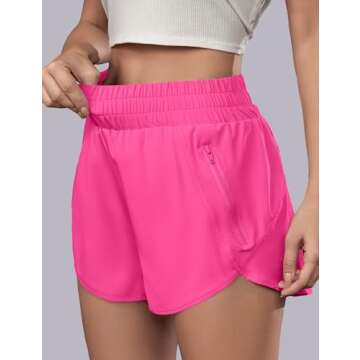 BMJL Women's Running Shorts High Waisted Quick Dry Fitness