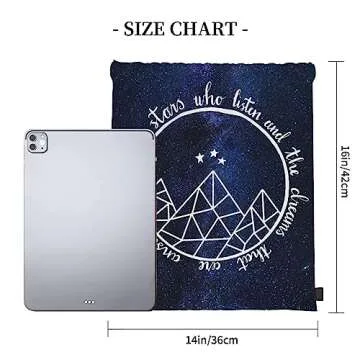 Acotar - To The Stars Who Listen Drawstring Backpack Sport Bag Gym Sack String Bag Yoga Travel Sackpack For Men Women
