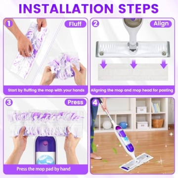 20 Pack Disposable Mop Pads for Power-Mop Cleaning