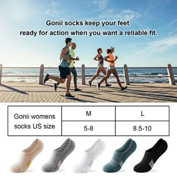 Gonii Women's No Show Socks in Vibrant Colors for Comfort