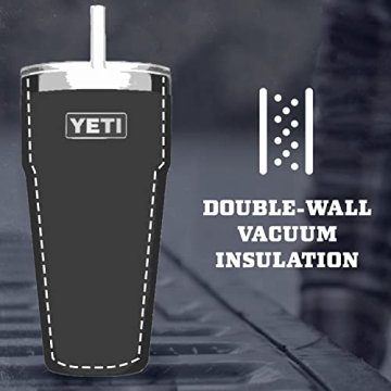 YETI Rambler 26 oz Insulated Cup with Straw Lid White
