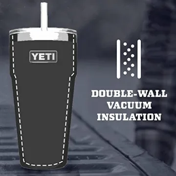 YETI Rambler 26 oz Insulated Cup with Straw Lid White