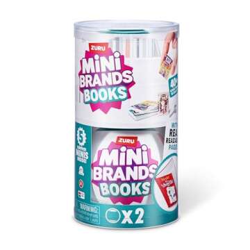 Mini Brands Books (2 Pack) by ZURU Real Miniature Book Brands Collectible Toy, Capsules of 5 Mystery...