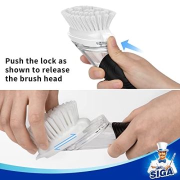 MR.SIGA Soap Dispensing Dish Brush Efficient Kitchen Cleaning