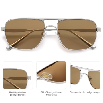 Stylish SOJOS Retro Aviator Polarized Sunglasses for Everyone