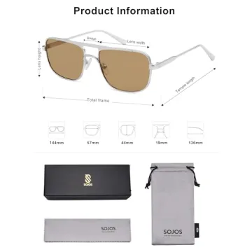 Stylish SOJOS Retro Aviator Polarized Sunglasses for Everyone
