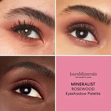 bareMinerals Mineralist Eyeshadow Palette, Six Richly Pigmented + Blendable Shades, Talc-Free Eye Shadow Palette Makeup, Vegan, Rosewood