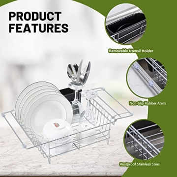 Expandable Dish Drying Rack for Kitchen Efficiency