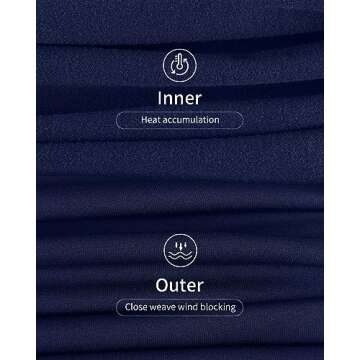 WEERTI Thermal Underwear for Women Long Johns with Fleece Lined, Base Layer Women Cold Weather Top Bottom Navy