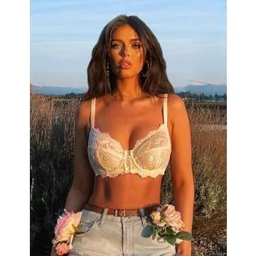 Wingslove Women's Sexy Lace Bra Non Padded Full Coverage