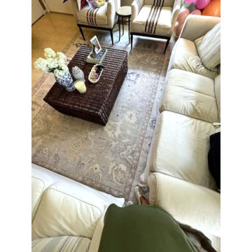 Modern Oushak Rug - Vintage Luxury Inspired Washable Rug