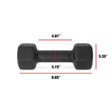 CAP Barbell Black Neoprene Coated Dumbbell, 10 lb Pair