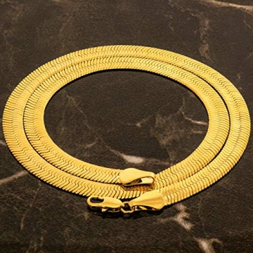 LIFETIME JEWELRY 7mm Herringbone Chain Necklace Gold