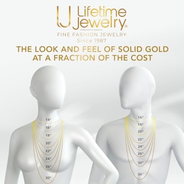LIFETIME JEWELRY 7mm Herringbone Chain Necklace Gold