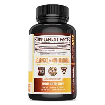 Zhou Maca Root | Wellness Supplement for Men & Women | Boosts Energy | 60 Servings, 120 Count