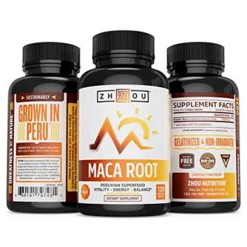 Zhou Maca Root | Wellness Supplement for Men & Women | Boosts Energy | 60 Servings, 120 Count