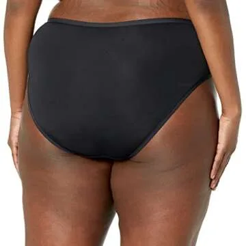 Amazon Essentials Women's Hipster Underwear (Available in Plus Size), Pack of 6, Black/Dusted Pearl, Medium