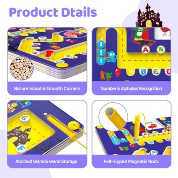 Kickduck Magnetic Alphabet Maze Board - Educational Fun for Kids