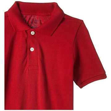 The Children's Place boys Baby and Toddler Uniform Pique Polo Shirt, Classic Red, 3T US