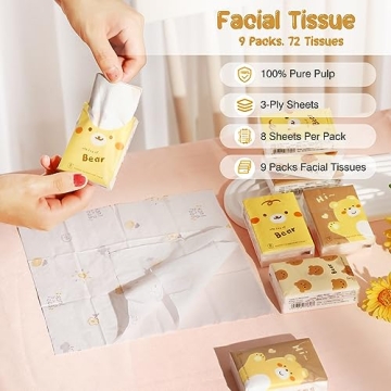 Charming Facial Tissue Packs for Travel and Everyday Use