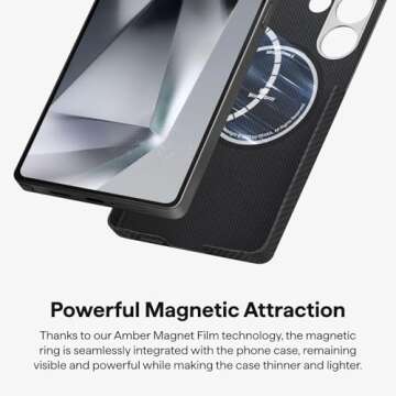 pitaka for S25 Ultra Case 6.8 Inch, Compatible with MagSafe, Slim & Light Samsung Galaxy S25 Ultra Case, 600D Aramid Fiber Made [Ultra-Slim Case - Black/Gray]