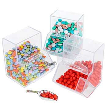 Hammont Acrylic Candy Boxes - 6 Pack with Designer Appeal