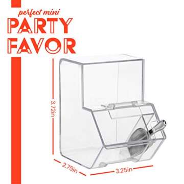 Hammont Acrylic Candy Boxes - 6 Pack with Designer Appeal