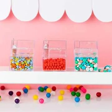 Hammont Acrylic Candy Boxes - 6 Pack with Designer Appeal