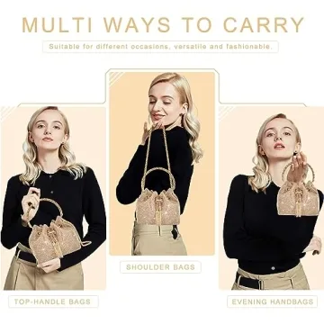 TOPALL Rhinestone Evening Bag Sparkly Purse for Women