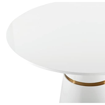 TOV Rosa Modern Round Dining Table with Gold Base