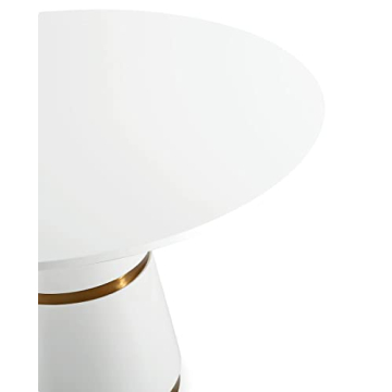 TOV Rosa Modern Round Dining Table with Gold Base