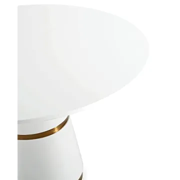 TOV Rosa Modern Round Dining Table with Gold Base