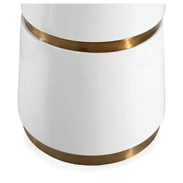 TOV Rosa Modern Round Dining Table with Gold Base